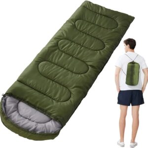Adult Camping Sleeping Bag Ultra Light Fluffy Sleeping Bag with Compression Bag for Outdoor Traveling Hiking