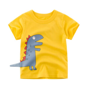Cute Dinosaur Kids T-Shirt – Bright Yellow Fun Wear